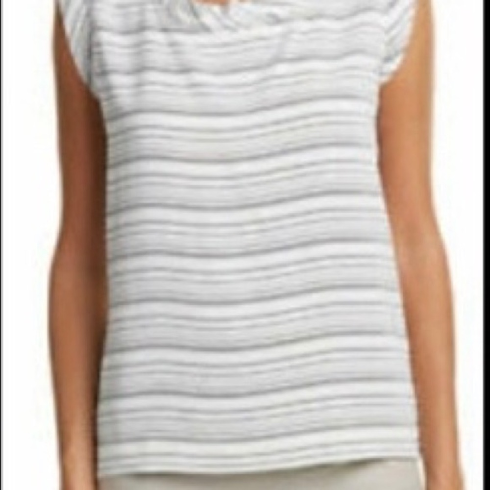 Cabi White and Black Blouse